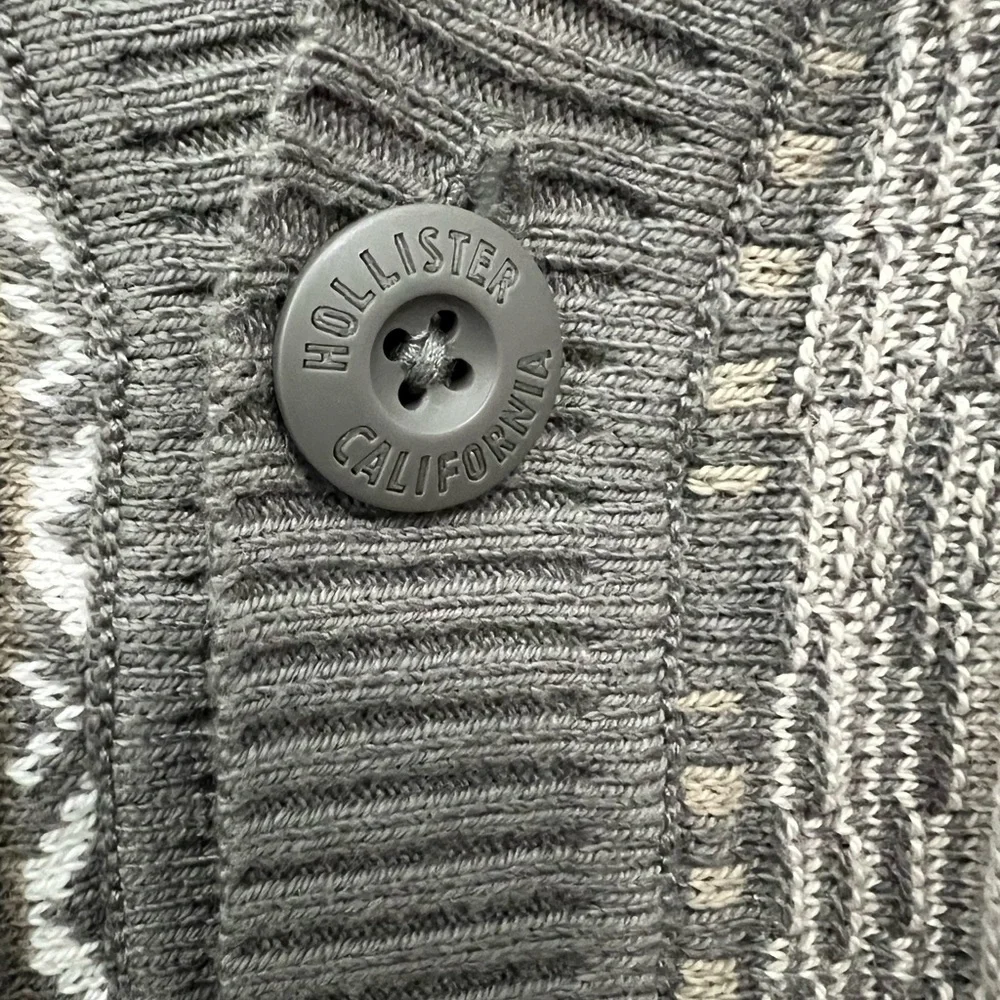 Hollister Men's Multi-Pattern cotton blend Cardigan size L EUC
